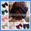2016 Korean solid color hair accessories wholesale temperament oversize bow headdress cloth hairpin steel hair clips MHo-52