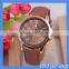 HOGIFT Geneva Women Girl Roman Leather Band Quartz Wrist Watch