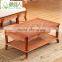 Antique Rattan Cane Wooden Frame Slat Sofa Bed