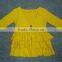Stylish Long Sleeve ruffled children Cardigan Buttonless girls cardigan