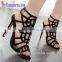 Black sexy woman sandals new design women sandals shoes