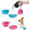 Novel design collapsible silicone pet food bowl