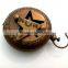 Push Button Pocket Brass Sundial Compass Antique Nautical pendant compass 13242