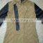 Khaki Denim Jacket With Leather Sleeves and Inside 100% Original DuPont Kevlar for Bike Ridding