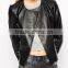Selected leather biker jacket for women