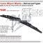 T560 Car Accessories Stainless Steel Frame Wiper Blade