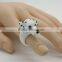 KARASU Designer Unique Handmade Dalmatian Dog Adorable 3D Stereoscopic Animal Finger Ring Party Midi Adjustable Rings for Women