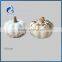 mini artificial pumpkin ceramic halloween pumpkin with leaves