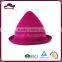 China supplier lovely rose red wool felt bower hat for girls