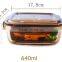 Glass food storage container 640ml