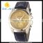 WJ-4932 Geneva brand stainless steel back leather strap colorful face special design men watches