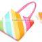 multicolor fashional beach bag shopping bag