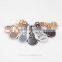 Fancy double rubber puller zipper slider for garments Brightness B1-80025