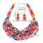 Beads Pearl Crystal Necklace Earring Set Fashion Jewelry Set