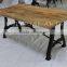 INDUSTRIAL FURNITURE IRON WOOD DINING TABLE