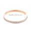 Fashion Vacuum Gold Stainless Steel Diamond Bangle