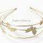 Metal headband with glitter butterflies