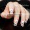 Beuaty sticker wedding nail vinyl stencil white lace elegant nail wrap for beauty women