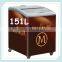 all kinds display chest freezer for ice cream with sliding curved glass door