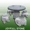 Hand-carved Stone Table Set With Elephant Sculpture
