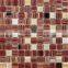 Brown color square glass mosaic tlie for kitchen design (PMC254018)