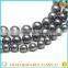 wholesale 10mm dark grey natural shell pearl round necklace