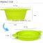 Creative multifunction food container folding silicone storage basket