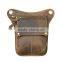 Boshiho vintage real leather travel pouch bum bag hip