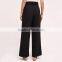 New fashion bow tie drop feelings long casual woman black chiffon pants