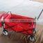 4 wheels foldable garden trolley tool cart wagon truck