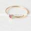Hotsale gold coating simple stone ring designs single stone finger ring