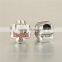 X373 Globalwin 925 Sterling Silver Ankh Bead Landing Charms Paved with Crystal Pendants