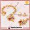 Stainless Steel Gold Plated Zircon Necklace Bracelet Earring Jewellry Sets