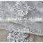 Hot Selling White Bridal Embroidered Floral Net Lace Fabric with Beads