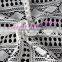 New Design Rayon Polyester Fabric Wholesale, White Polyester With Hollow Design Fabric