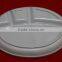 Malaysia Made Melamine 4 Compartments Oval Food Plate