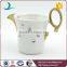 Ceramic tableware set round gold plating fancy tea set