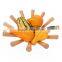 Wood starburst fruit bowl