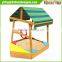Wooden Sandpit Sand Box With Canopy