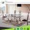 A8026 Cream Colored Retractable Luxury Dining Room Table And Chairs