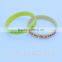 silk printed cancer awareness 3/4 inch silicone bracelet