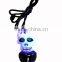 Halloween led gifts plastic skull bell pedant light up necklace