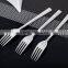 Natural color spoon and fork set with stainless steel tableware set