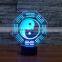 Eight Diagrams 3D Vision Night Light 7 Color Change LED Table Lamp Xmas Toy Gift