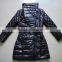 Women Polyester Cire Padding Fully Zipper Long Jacket