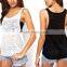 Summer White Sleeveless Sporting Sexy Tank Top Women Loose Vest Plus Size T Shirt Fitness Wear Female Workout Clothing