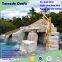 Customized swimming pool decorative slide landscape outdoor artificial waterfall fountain