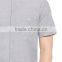 Grey Solid Color Super skinny Short Sleeve Men Shirt