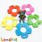 EU Standard Colorful Flower Shape Infant Teething Pendant Baby Teether