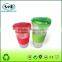 Double Wall Tumbler 16 oz Solid Color BPA Free Plastic Cup with Straw and Screw On Lid Travel Mug